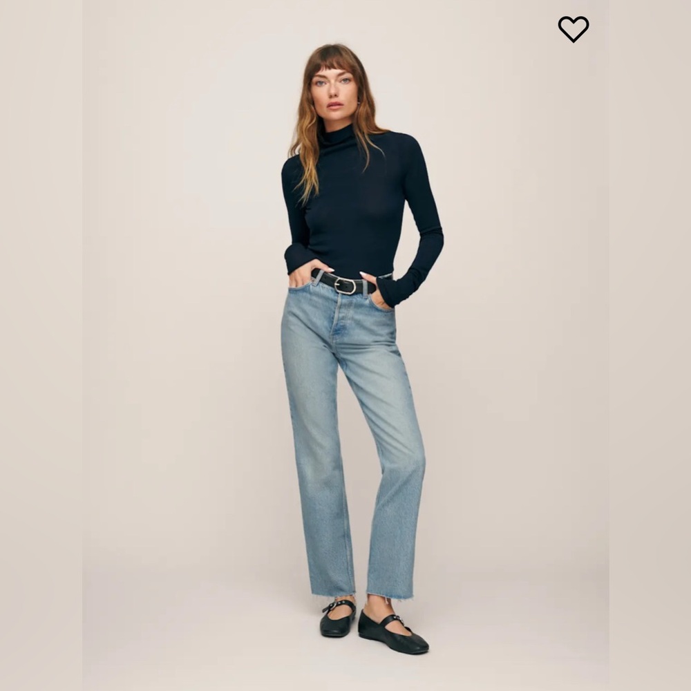 Reformation Cynthia High Rise Straight Jeans Kenai - Size 31